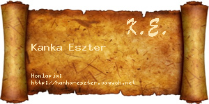 Kanka Eszter névjegykártya
