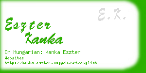 eszter kanka business card